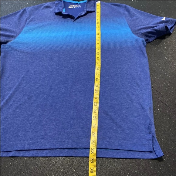 Nike Golf Men's size XL Tour Performance Blue Gradient Polo Shirt - Picture 6 of 8
